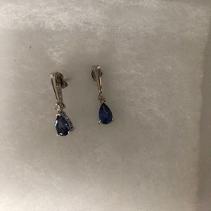 Blue Topaz diamond earrings (Kay Jewelers) (New)